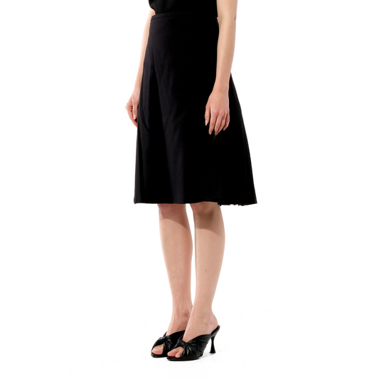 Logo Kilt Skirt in Black