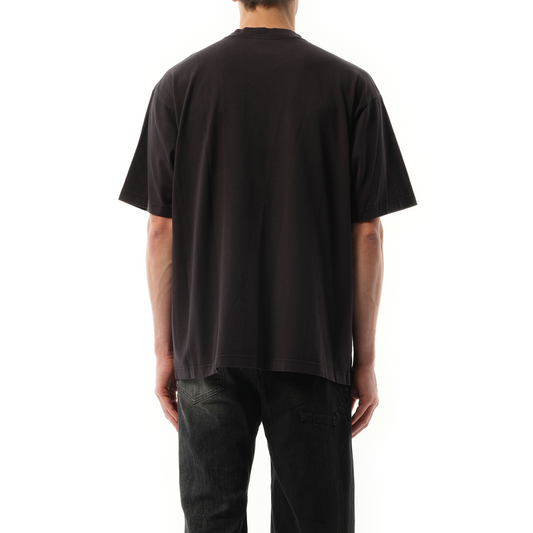 Political Stencil Medium Fit T-Shirt in Faded Black