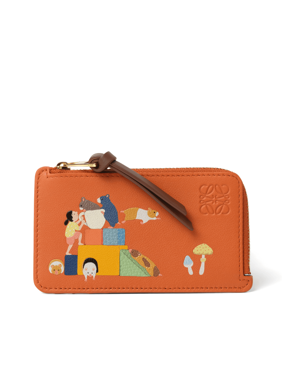 Loewe Hamster Coin Cardholder in Maple Orange