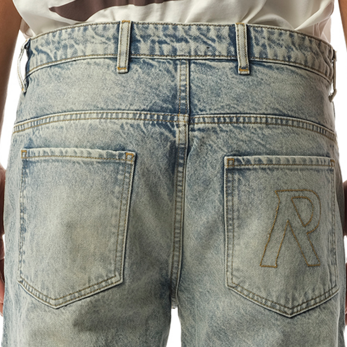 R3 Baggy Denim Pants in Blue