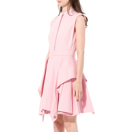 Cotton Piquet Dress in Pink