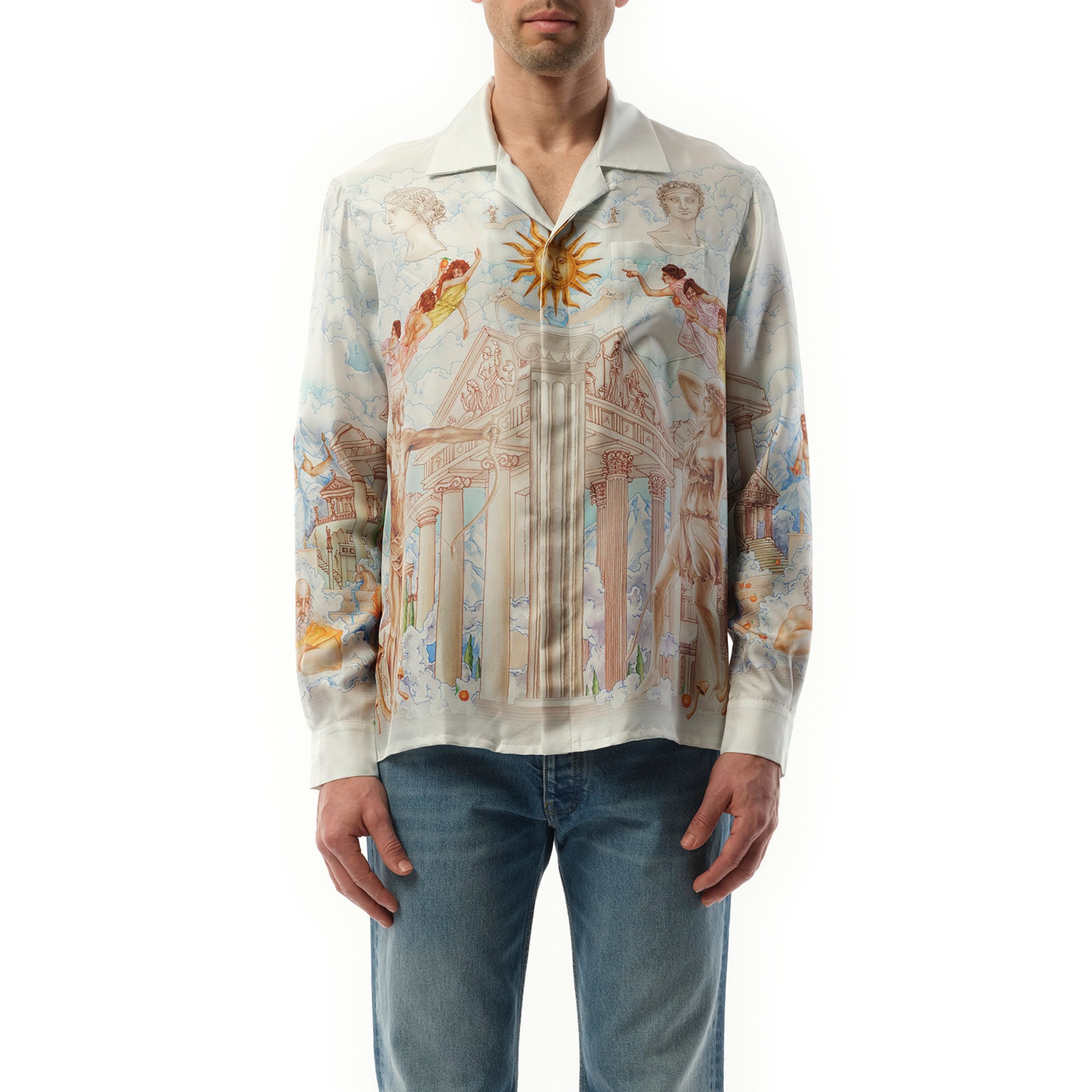 Temple of Knowledge Long Sleeve Shirt in Multicolour