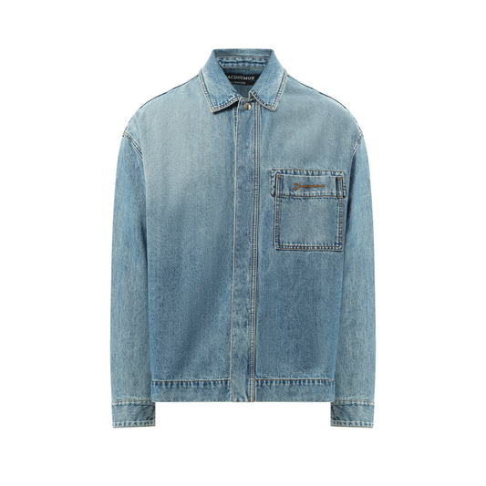 La Chemise Denim in Blue/Tabac