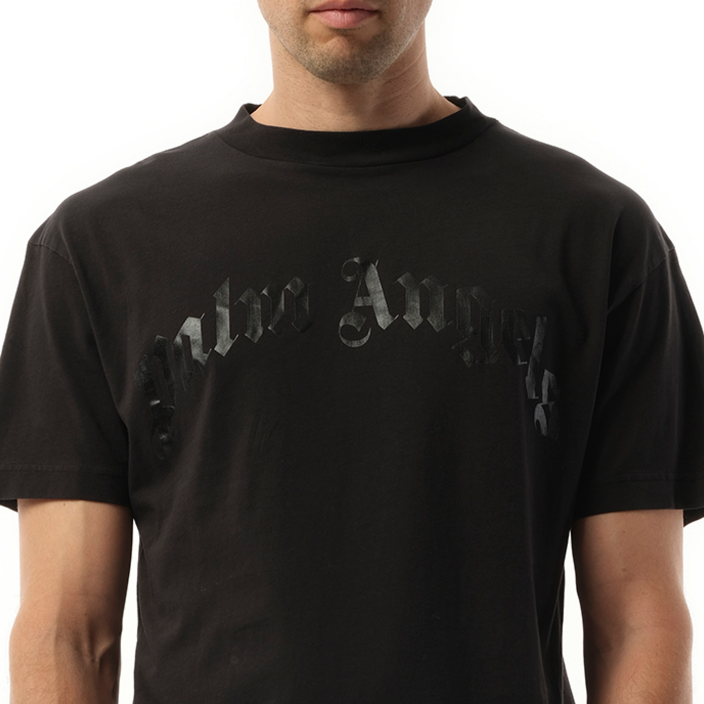 Curved Logo T-Shirt in Black