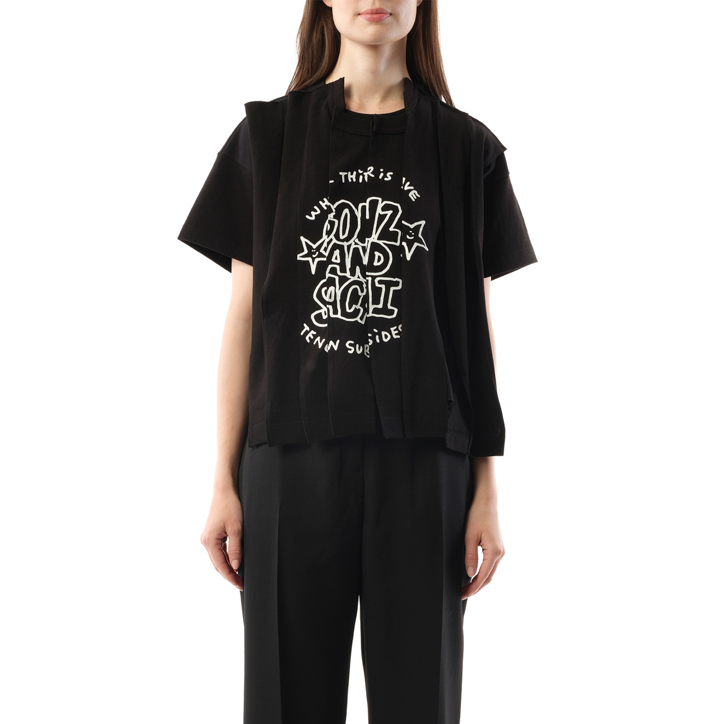 Sacai Gonz Print T-Shirt in Black