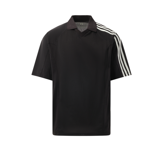 3 Stripe Football Jersey in Black