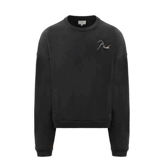 Rhude Logo Sweatshirt in Vintage Black