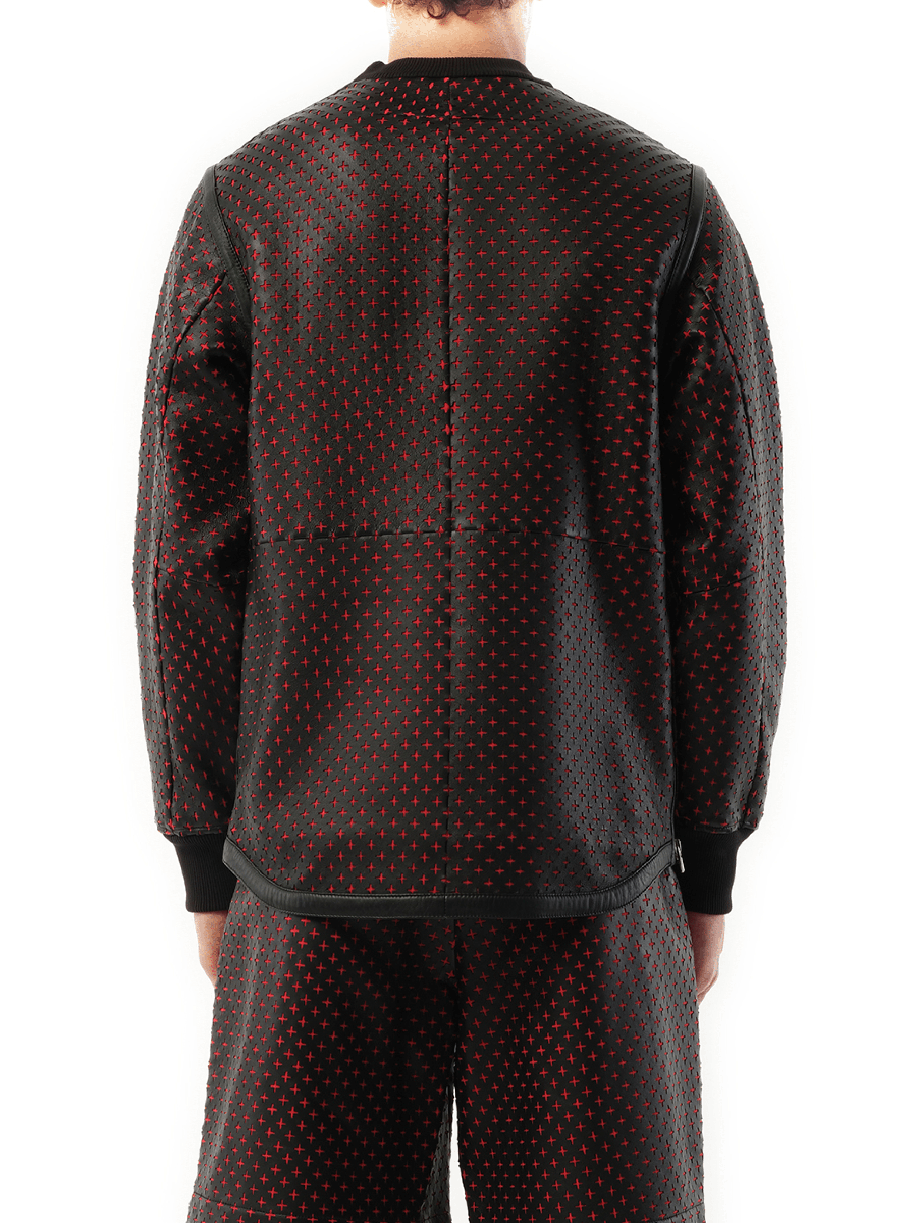 Leather Sweatshirt in Black