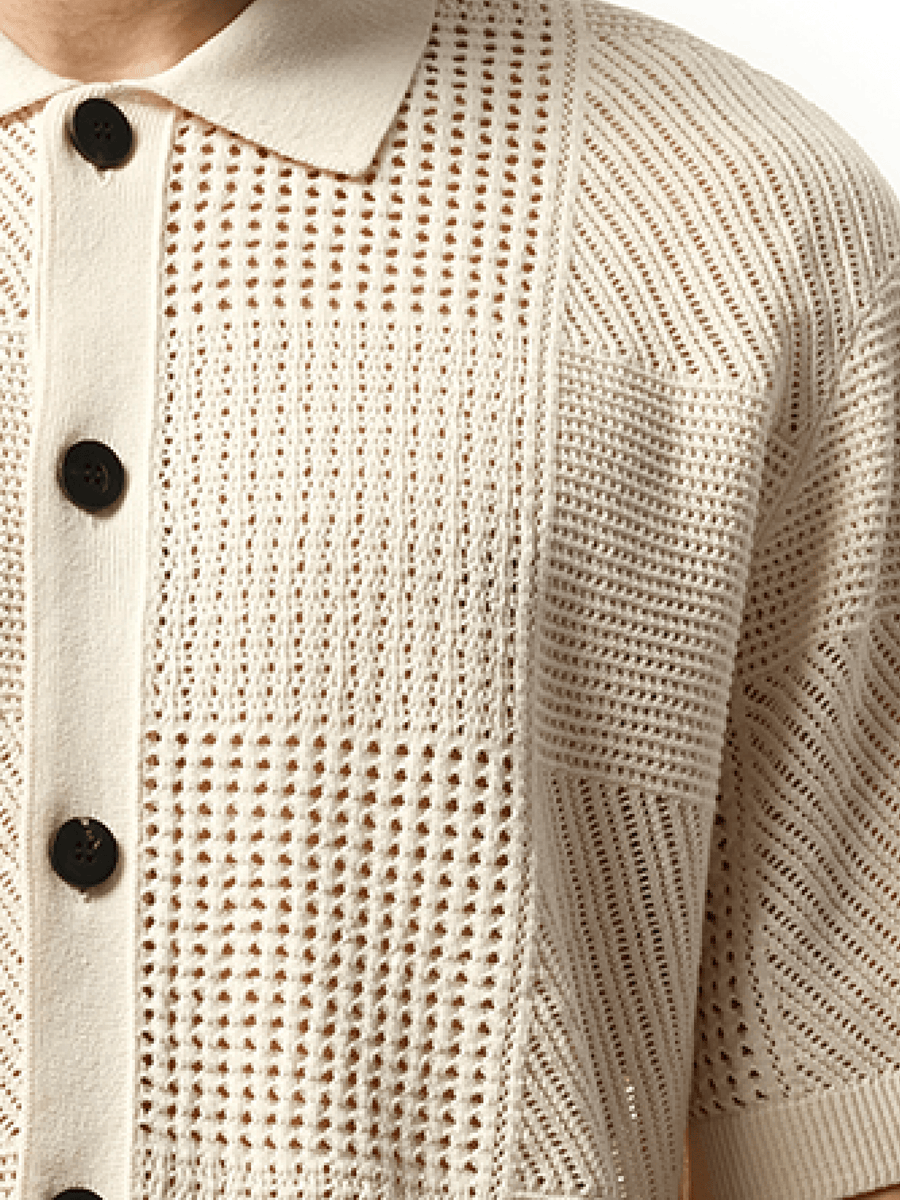 Wooyoungmi Crochet Shirt in Ivory