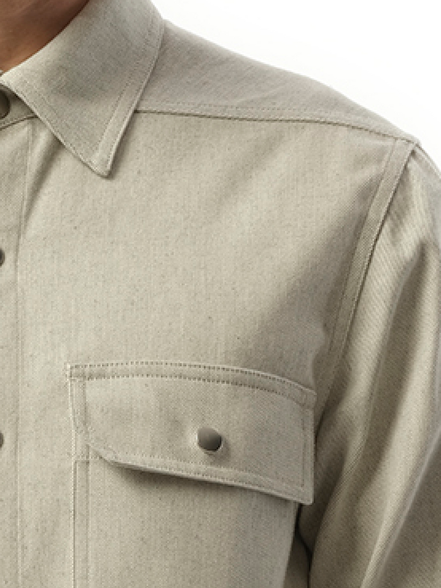 Rick Owens Denim Outershirt in Dinge