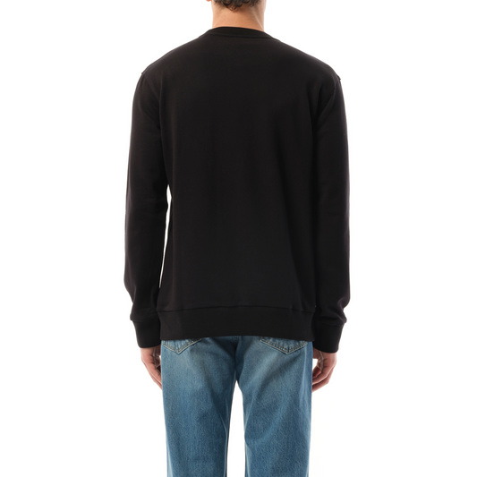 Hand Emb Sweatshirt in Black