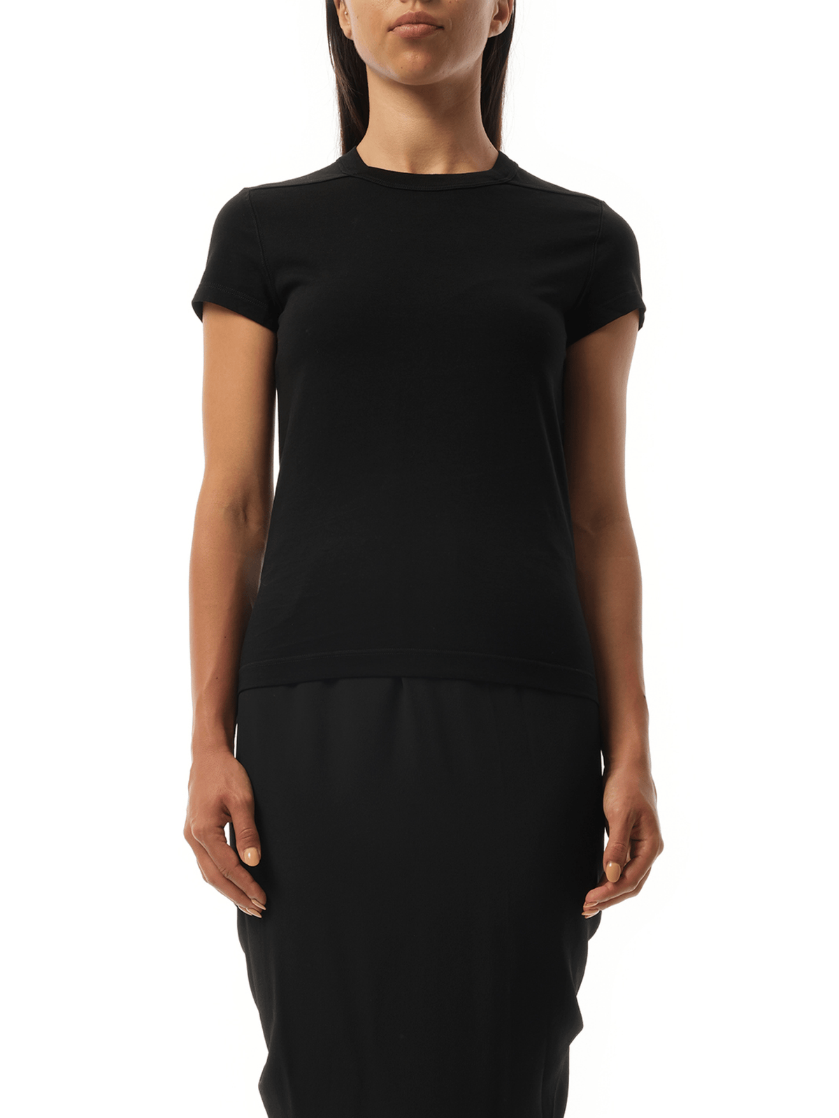 Rick Owens Cropped Level T-Shirt in Black