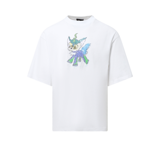 Jeff Monster Drawing T-Shirt in White