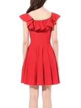 Stretch Mini Dress in Red