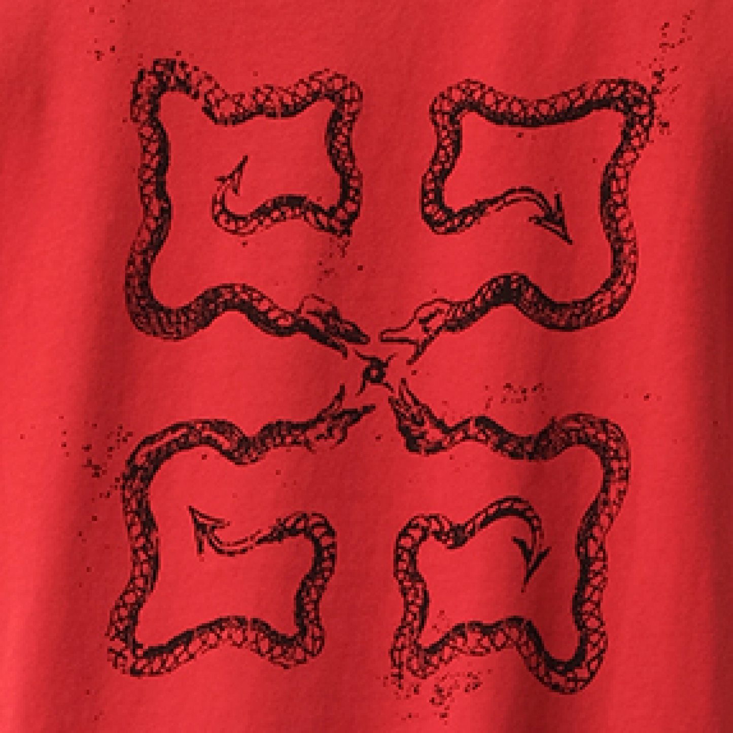 4G Snake Oversize T-Shirt in Red