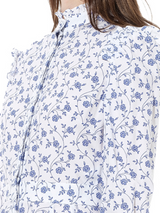 Victorian Floral Mini Dress in White