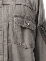 Sacai Denim x Nylon Twill Jacket in Gray
