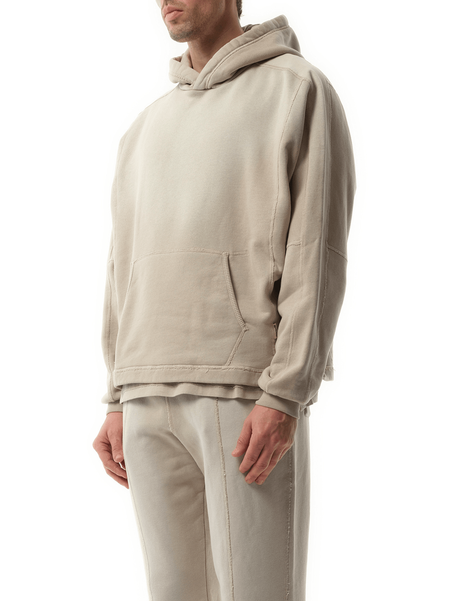 Step Hem Hoodie in Oat