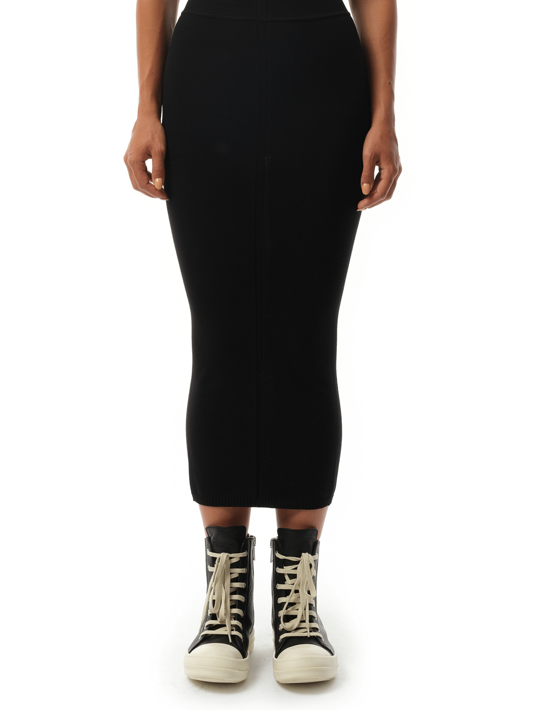 Rick Owens Calf Skirt in Black