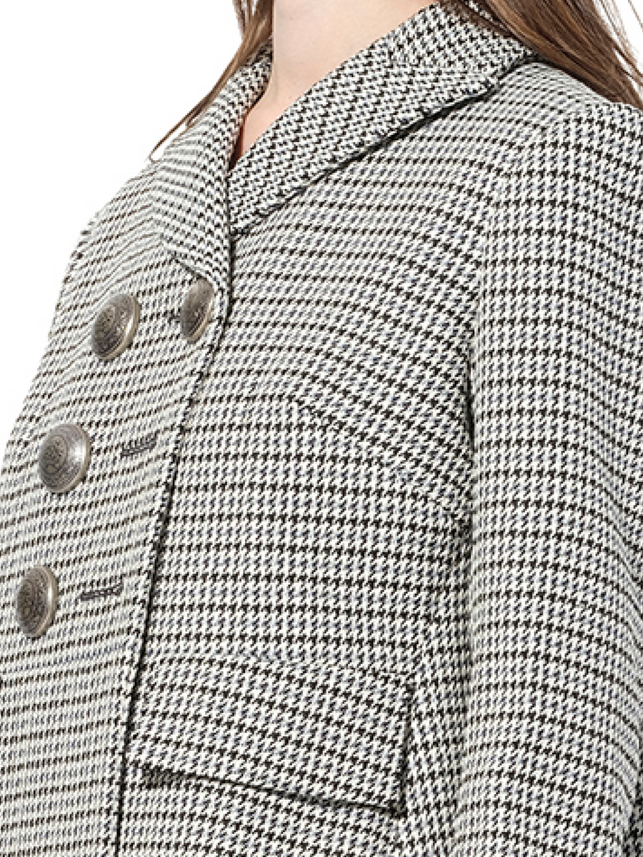 Cappotto Coat in Grey/Black