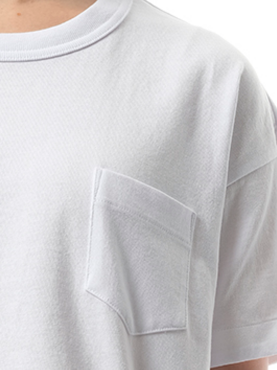 Sacai S Jersey T-Shirt in White