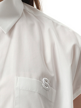 Sacai S Cotton Poplin Shirt in Off White