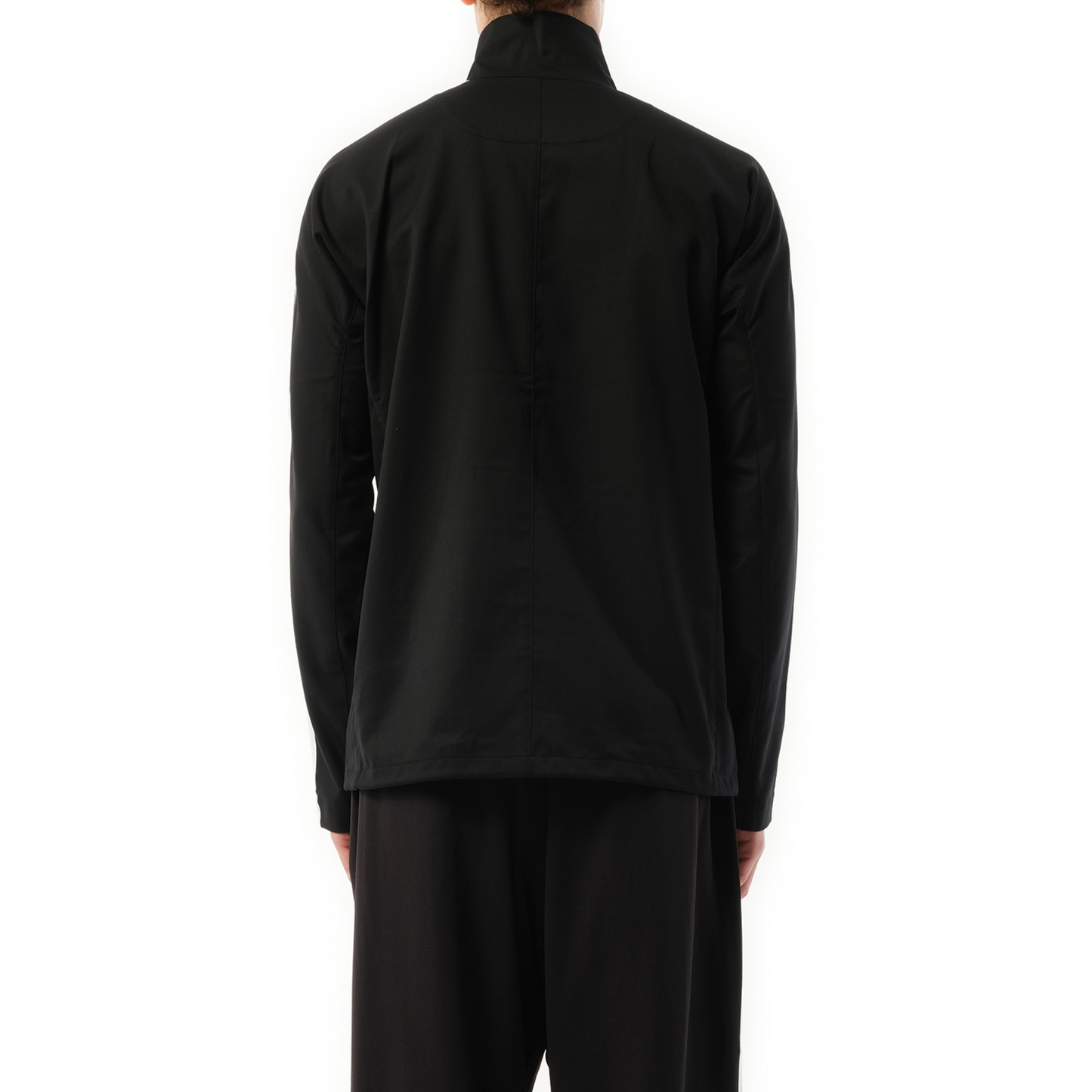 3 Stripe Refined Wool Track Top in Black