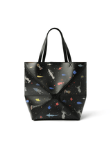 Loewe Suna Fujita Deep Sea Puzzle Fold Tote XL in Black