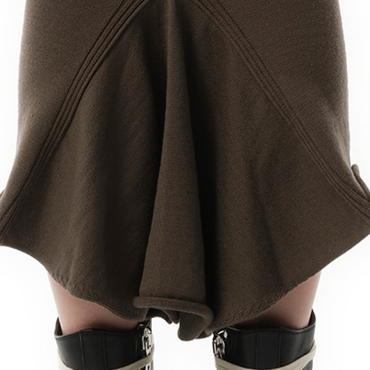 Calf Dauphine Skirt in Dust