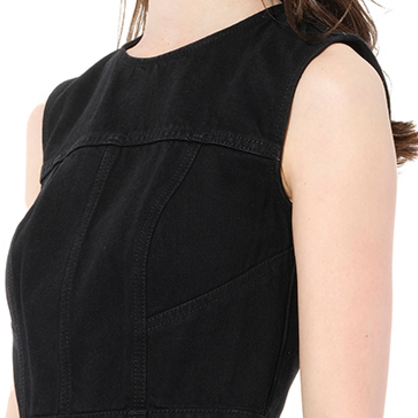 S/Less Mini Denim Dress in Black