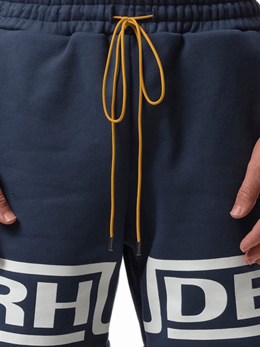 Rhude Rhude Champions Shorts in Navy/Vintage White