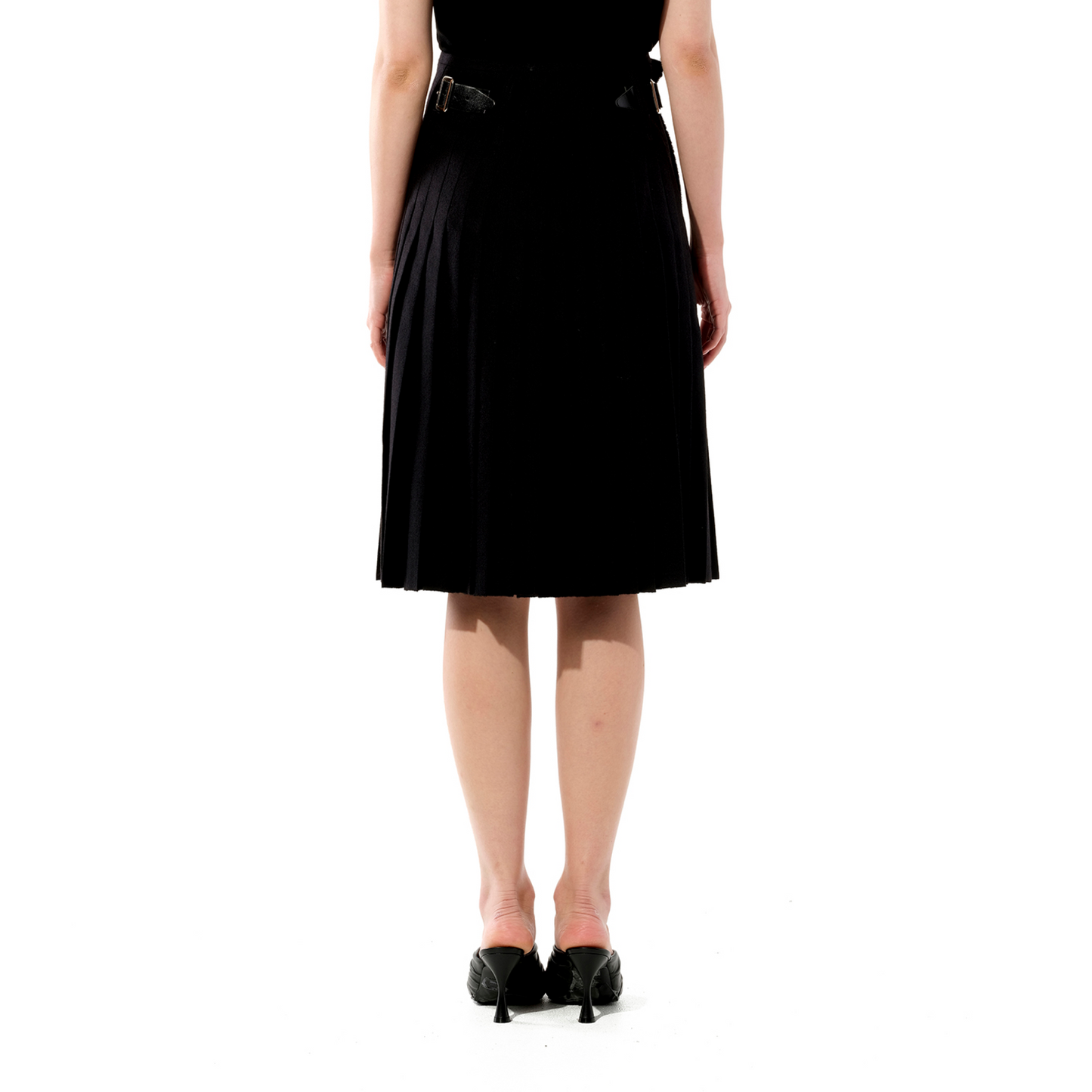 Logo Kilt Skirt in Black