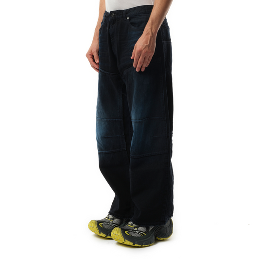 Double Knee Denim Pants in Firefly