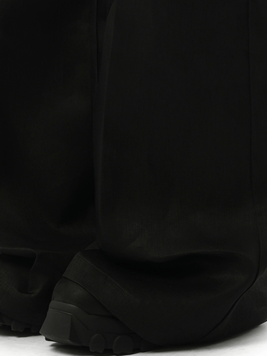 Rick Owens Linen Wide Bela Pants in Black