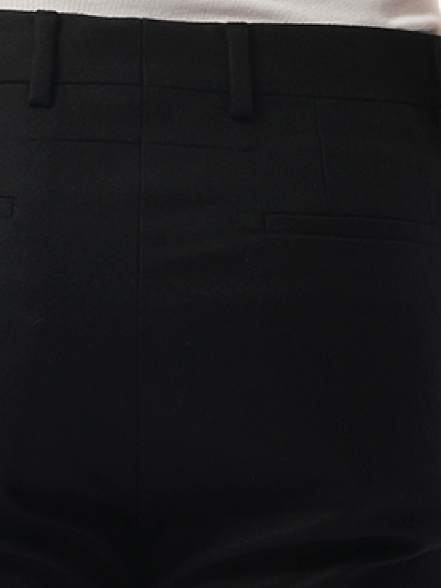 Trousers in Black with Purple Stripe