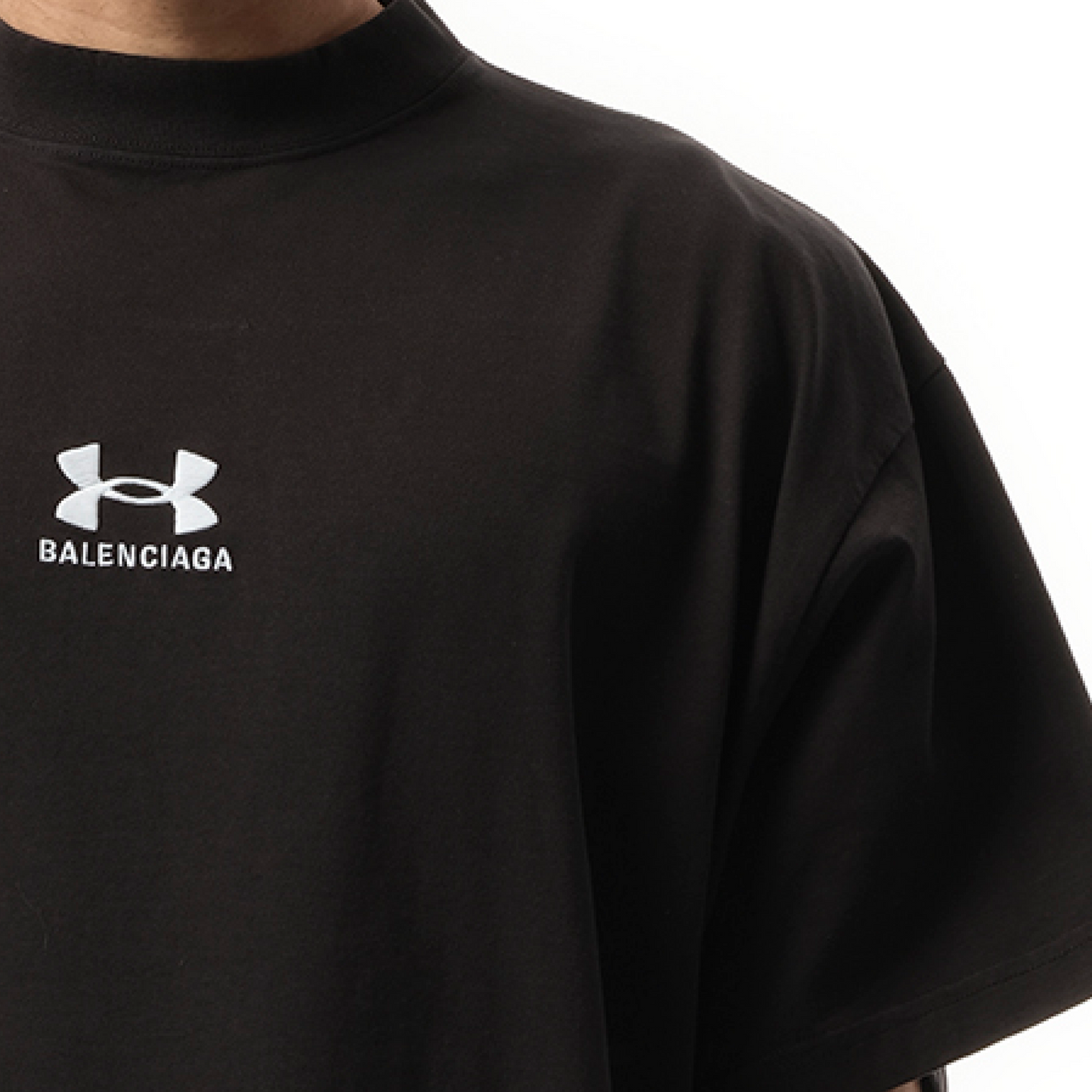 Under Armour Oversized T-Shirt in Washed Black/White