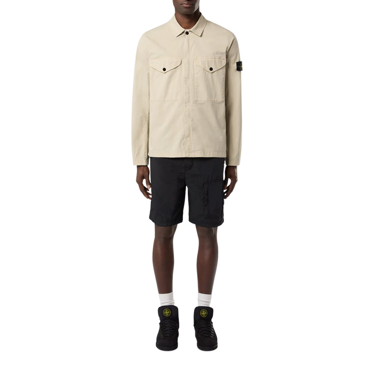 Supima Cotton Overshirt in Plaster