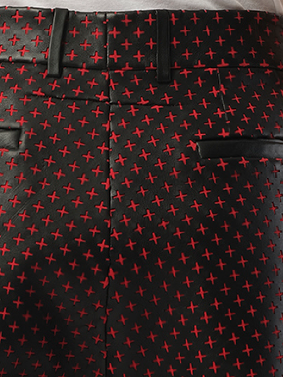Leather Bermuda in Black