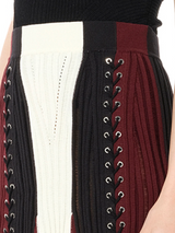 Laddered Mini Skirt in Black