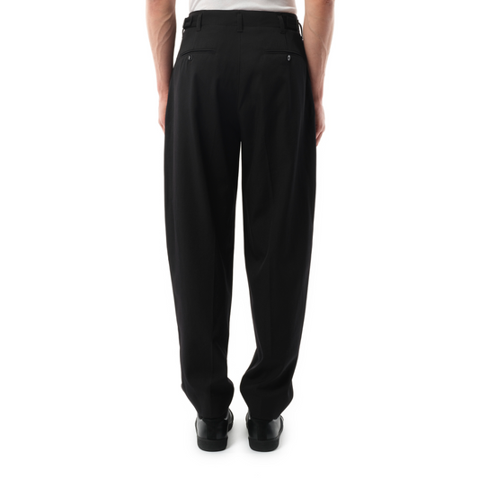 Pleated Tapered Pants in Black