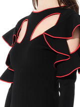Long Sleeve Knit Dress in Black