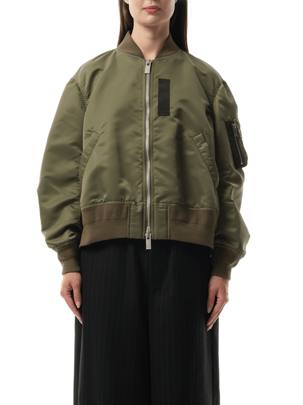 Sacai Nylon Twill Blouson in Khaki