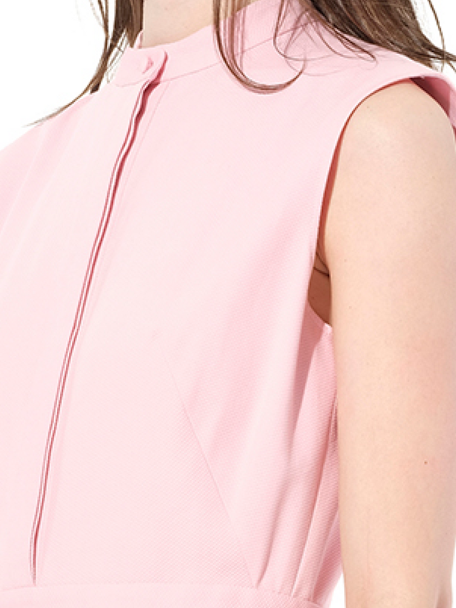 Cotton Piquet Dress in Pink
