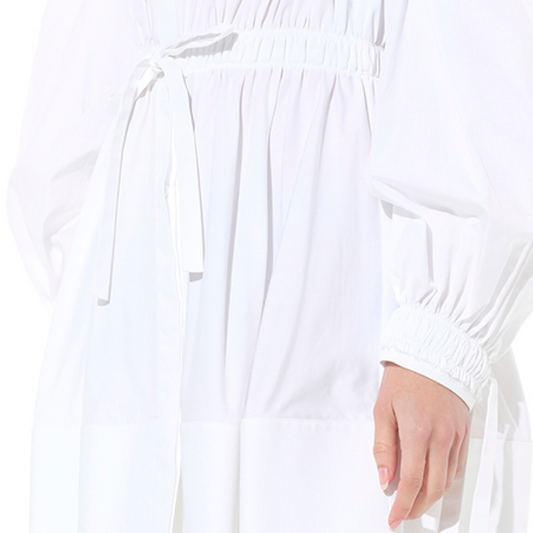 Abito Poplin Dress in White