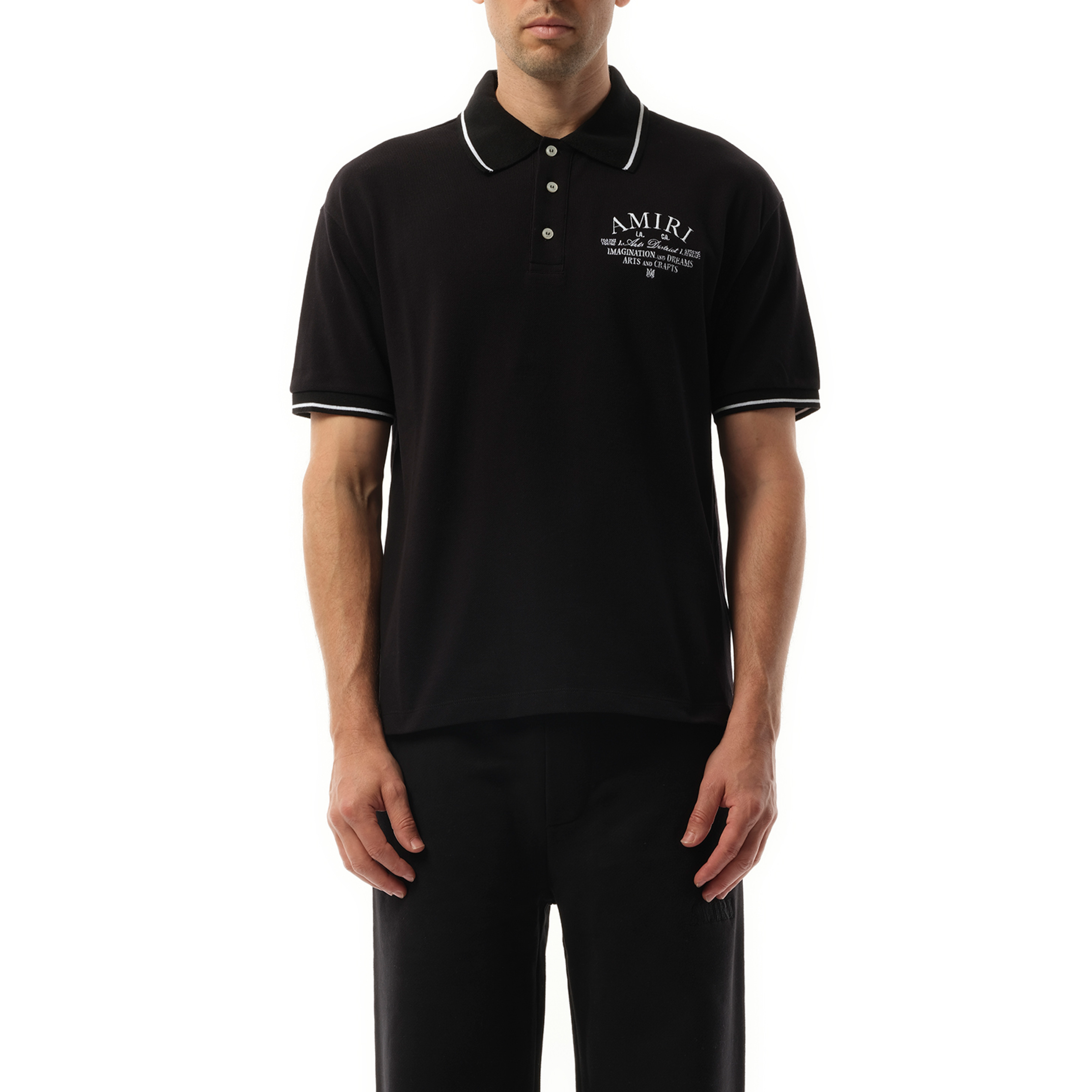 Amiri Arts District  Polo in Black