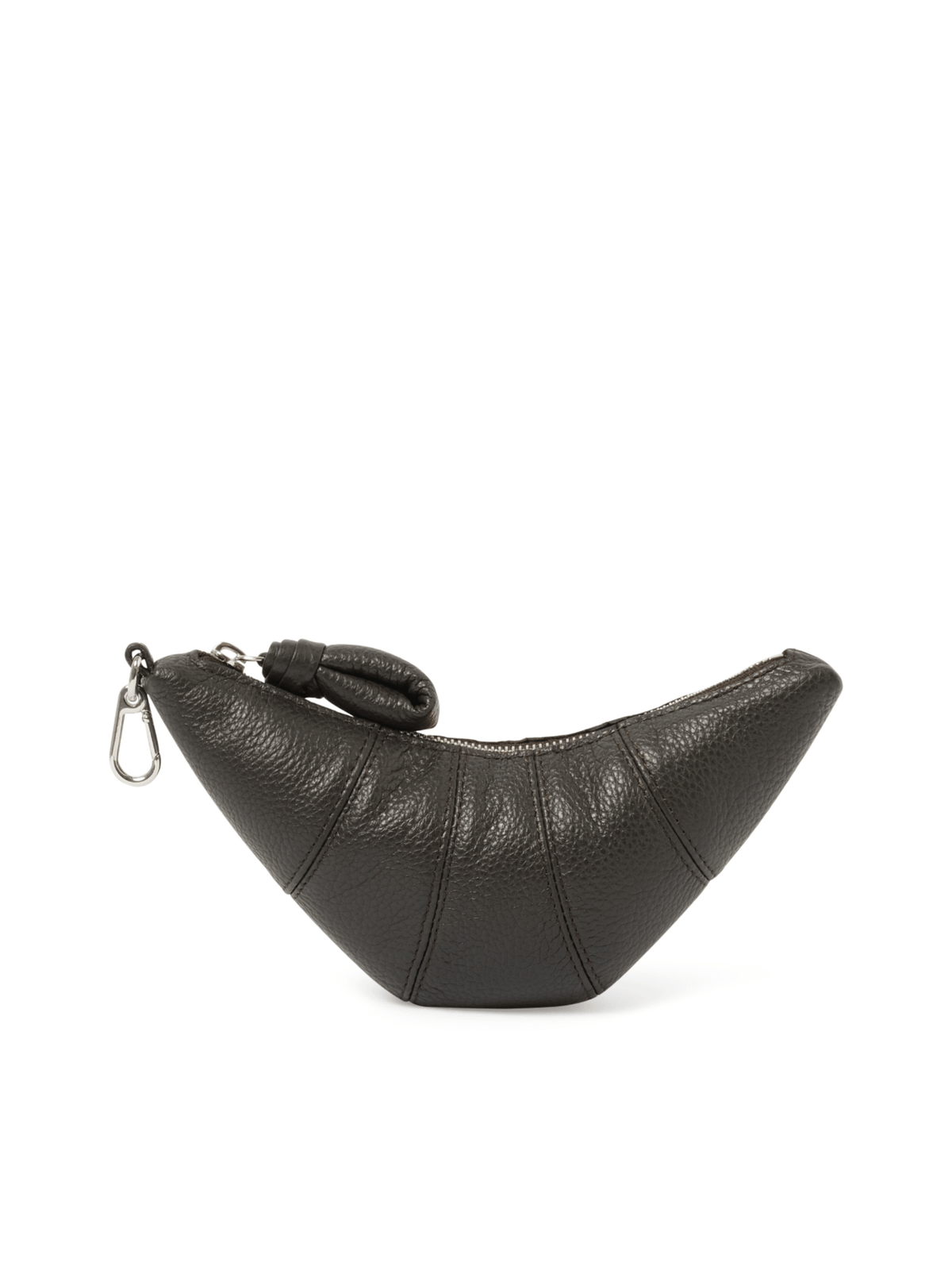 Lemaire Crossbody Croissant Coin Purse in Dark Chocolate