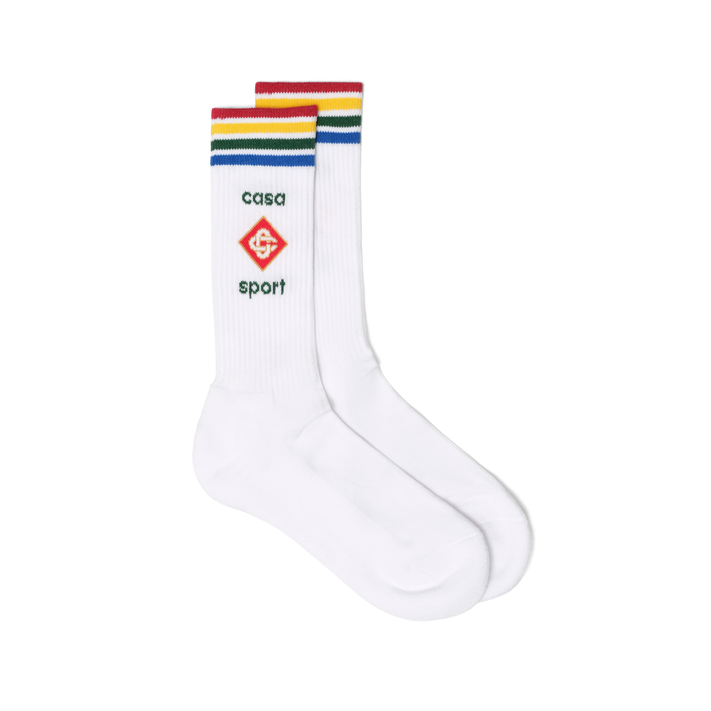 Casa Sport Rainbow Socks in White