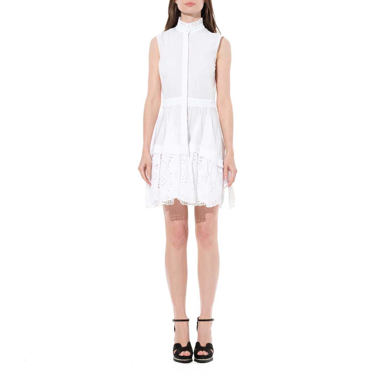 Brod Anglse Mini Dress in White