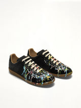 Replica Paint Splatter Sneaker in Black