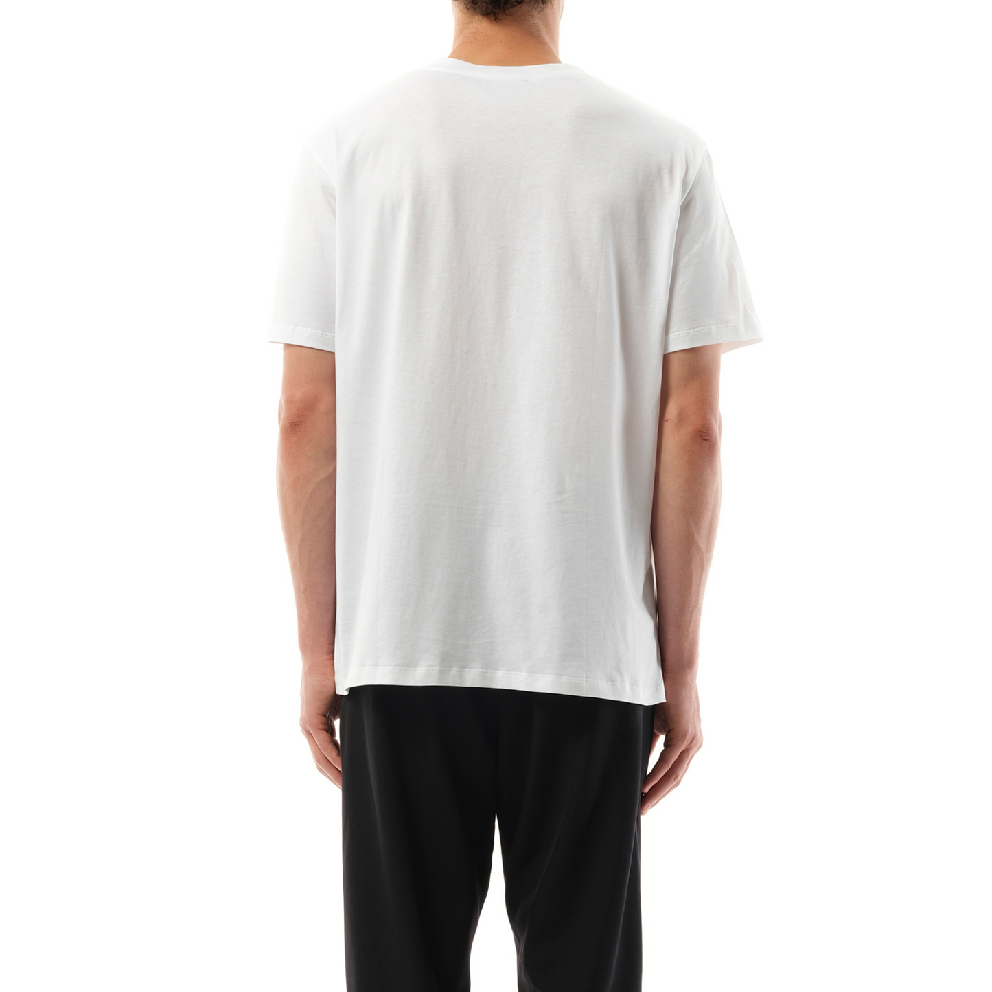 Coin Flock Reg Fit T-Shirt in White/Black